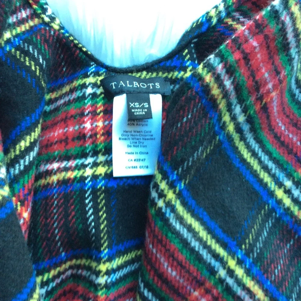 NWOT Talbots Tartan Plaid Ruana - Picture 6 of 7